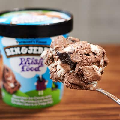 A pint of Phish Food with a spoonful