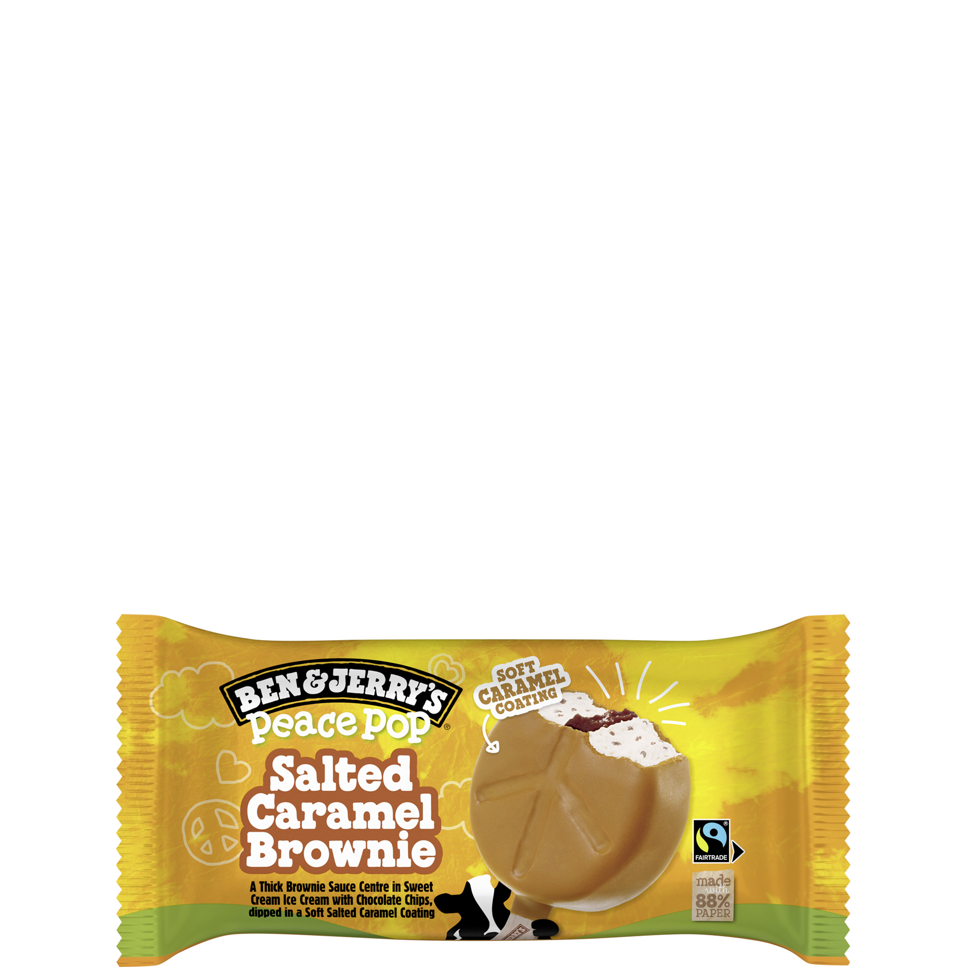 Salted Caramel Brownie Peace Pop Original Ice Cream Wich