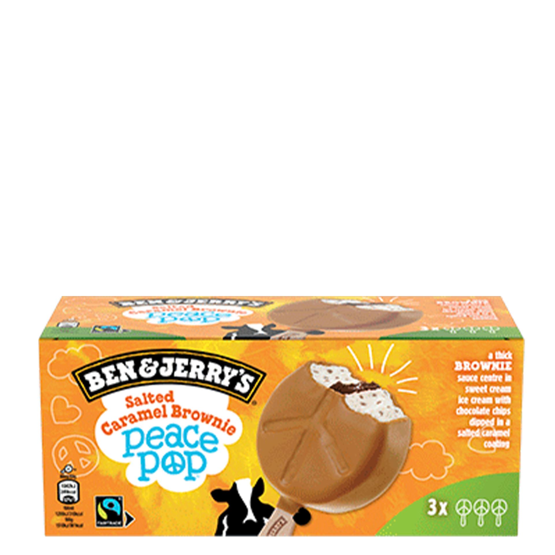 Salted Caramel Brownie Peace Pop Multipack Original Ice Cream Ice Cream Bar Multipack