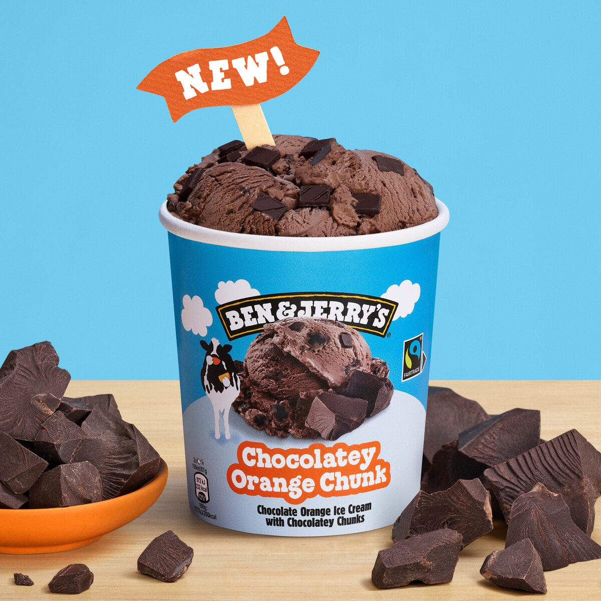 Chocolatey Orange Chunk Ice Cream - Tub 3 / 4