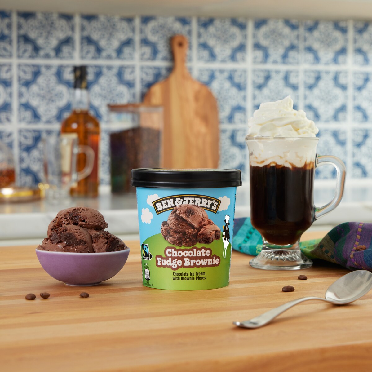 drink pairing Chocolate Fudge Brownie with Irish coffee